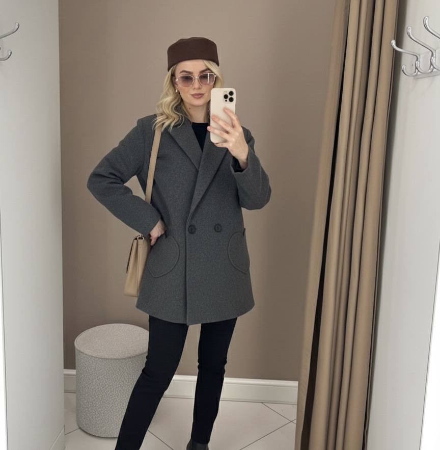 Кашемірове пальто на підкладці BRA-A259T689 Кашемірове пальто на підкладці BRA-A259T689