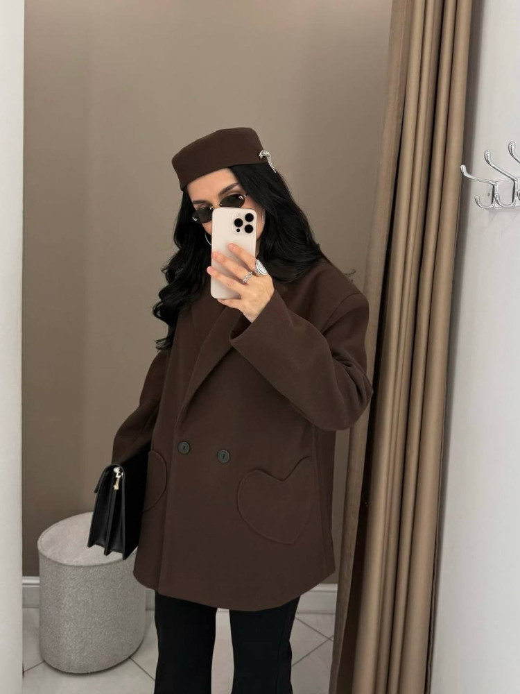 Кашемірове пальто на підкладці BRA-A259T689 Кашемірове пальто на підкладці BRA-A259T689