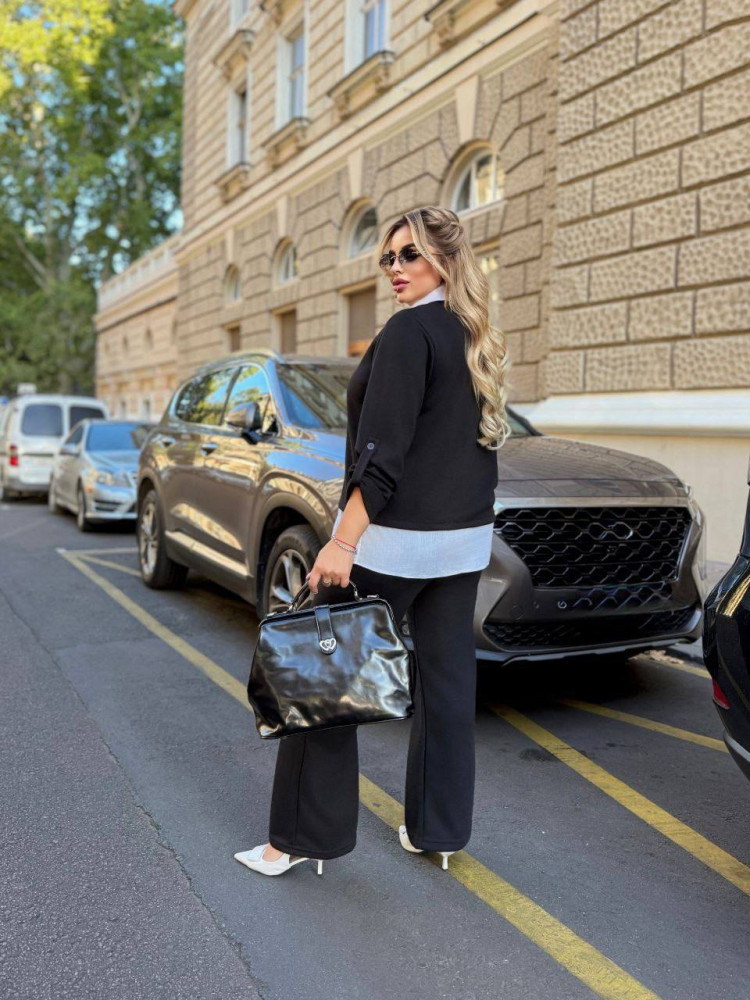 Ангоровый костюм с имитацией рубашки AP-A286T850 Ангоровый костюм с имитацией рубашки AP-A286T850