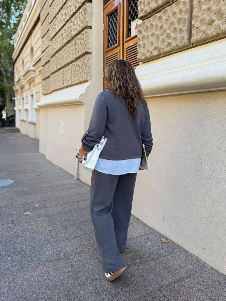 Ангоровый костюм с имитацией рубашки AP-A286T850 Ангоровый костюм с имитацией рубашки AP-A286T850