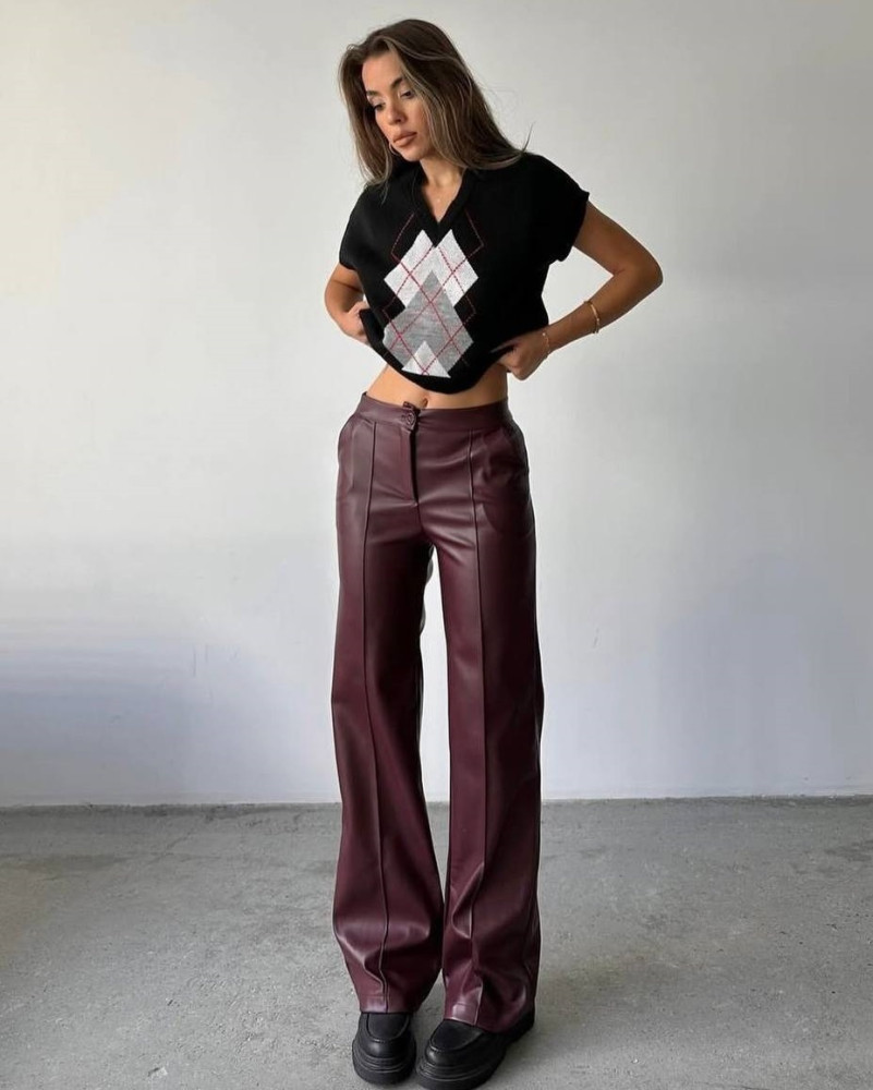 Брюки палаццо на флисе DMP-A386T350 Брюки палаццо на флисе DMP-A386T350