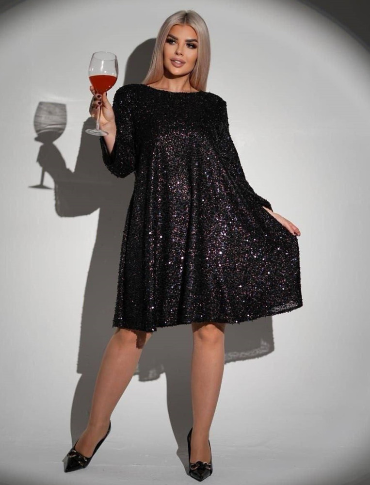 Блестящее свободное платье ACHK-A1982T450 Блестящее свободное платье ACHK-A1982T450