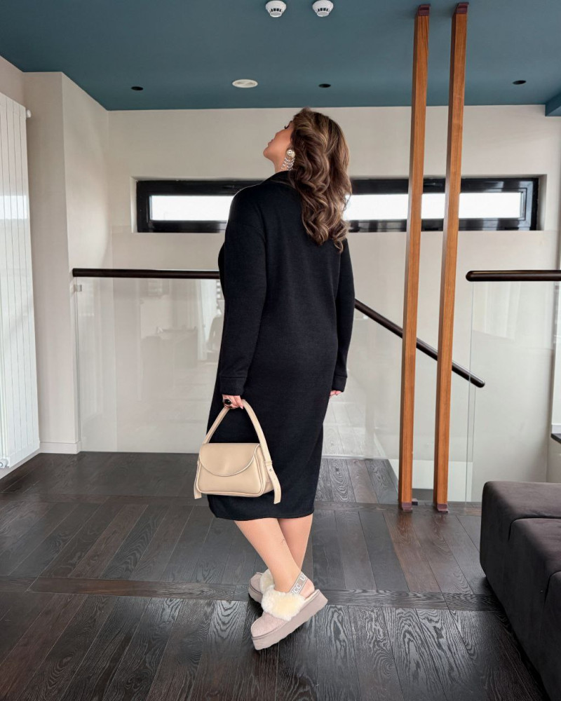 Тепла сукня з блискавкою на комірі ET-A771T600 Тепла сукня з блискавкою на комірі ET-A771T600