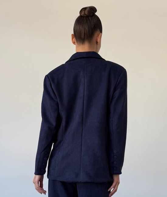 Замшевый свободный пиджак EY-A732T23 Замшевый свободный пиджак EY-A732T23