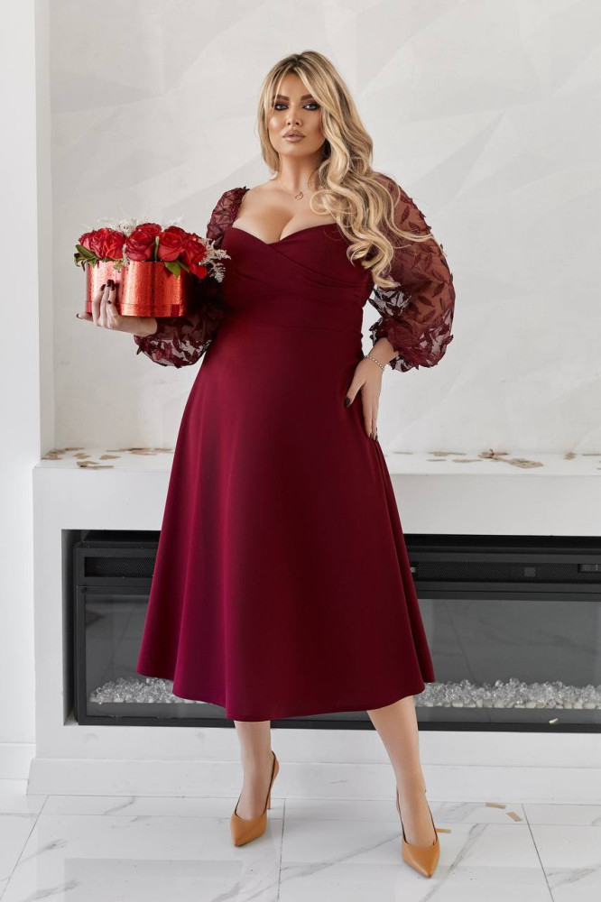 Элегантное платье миди EY-A645.1T29 Элегантное платье миди EY-A645.1T29