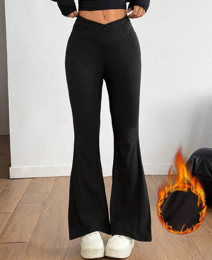 Женские брюки клеш на флисе IMMA-A436T380 Женские брюки клеш на флисе IMMA-A436T380