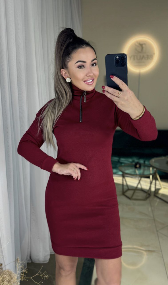 Ангоровое платье с молнией MYD-A702T420 Ангоровое платье с молнией MYD-A702T420