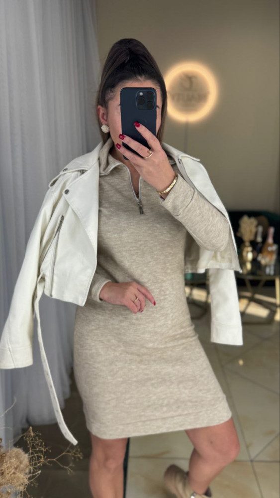 Ангоровое платье с молнией MYD-A702T420 Ангоровое платье с молнией MYD-A702T420