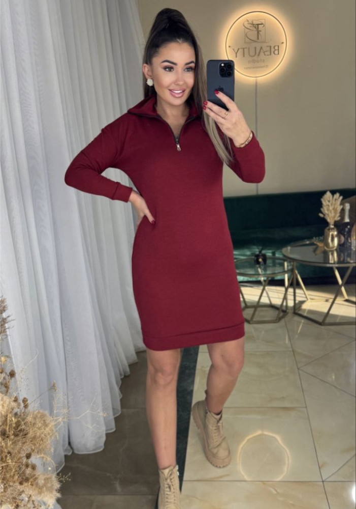 Ангоровое платье с молнией MYD-A702T420 Ангоровое платье с молнией MYD-A702T420