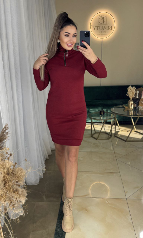 Ангоровое платье с молнией MYD-A702T420 Ангоровое платье с молнией MYD-A702T420