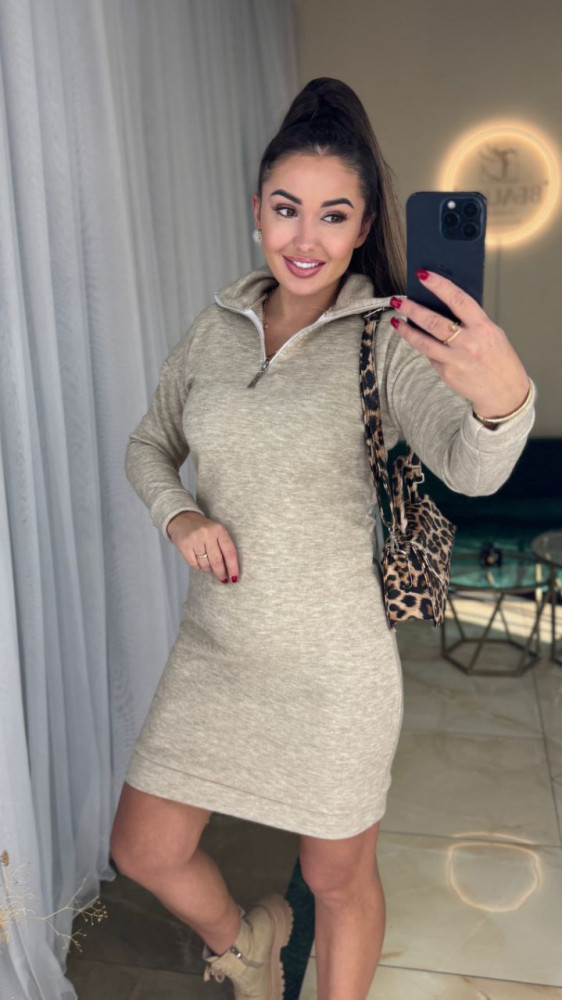 Ангоровое платье с молнией MYD-A702T420 Ангоровое платье с молнией MYD-A702T420