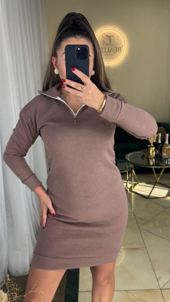 Ангоровое платье с молнией MYD-A702T420 Ангоровое платье с молнией MYD-A702T420