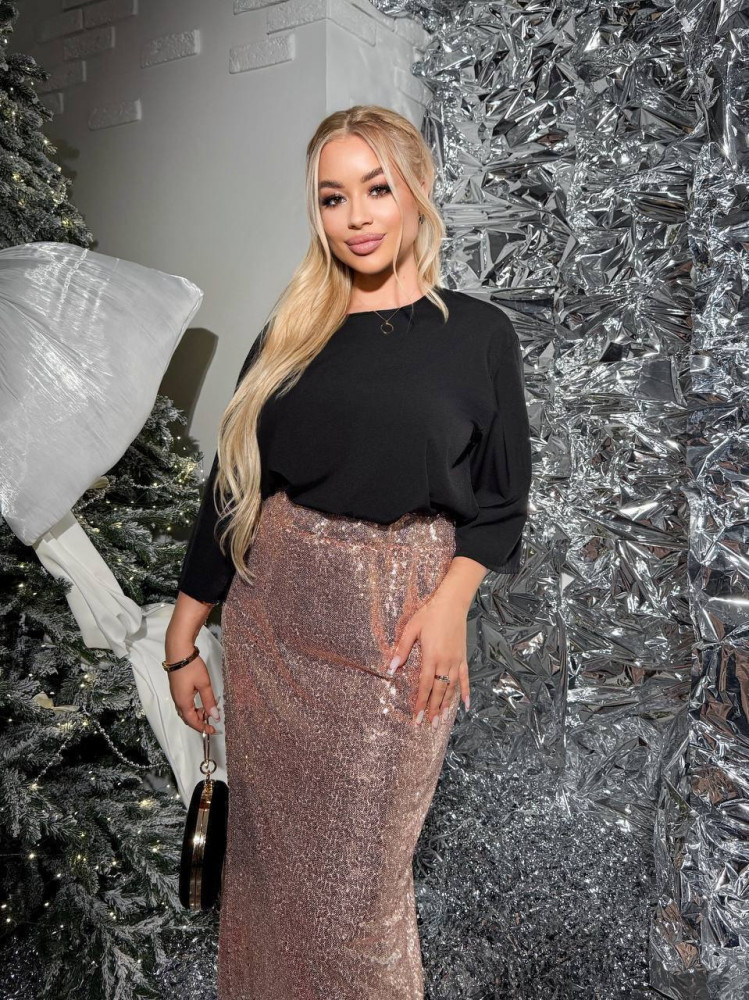 Нарядная юбка на трикотажной подкладке ANK-A7023.1T350 Нарядная юбка на трикотажной подкладке ANK-A7023.1T350