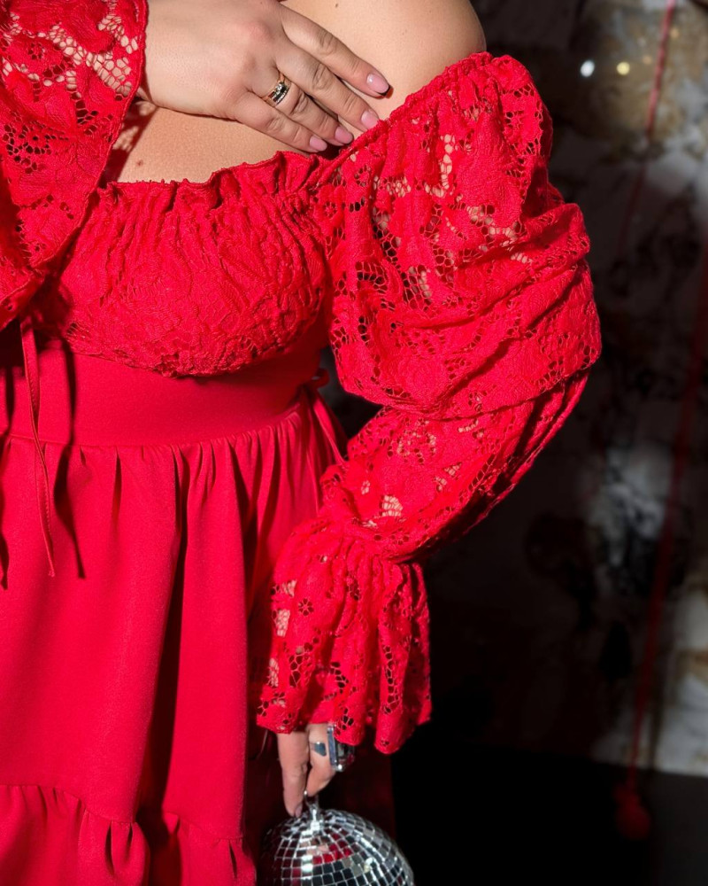 Нарядное платье с гипюром ANK-A73263.1T720 Нарядное платье с гипюром ANK-A73263.1T720