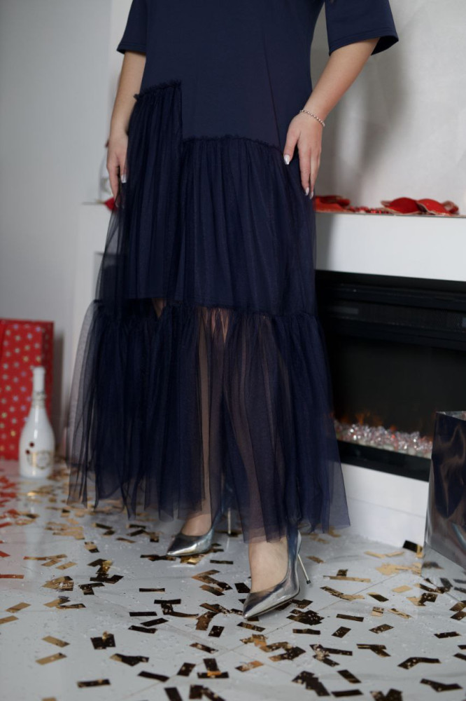 Платье с фатиновой юбкой VOJ-A1053T700 Платье с фатиновой юбкой VOJ-A1053T700