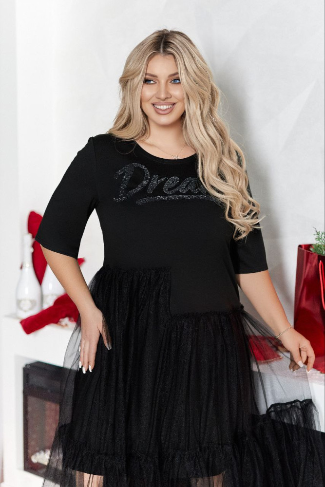 Платье с фатиновой юбкой VOJ-A1053T700 Платье с фатиновой юбкой VOJ-A1053T700