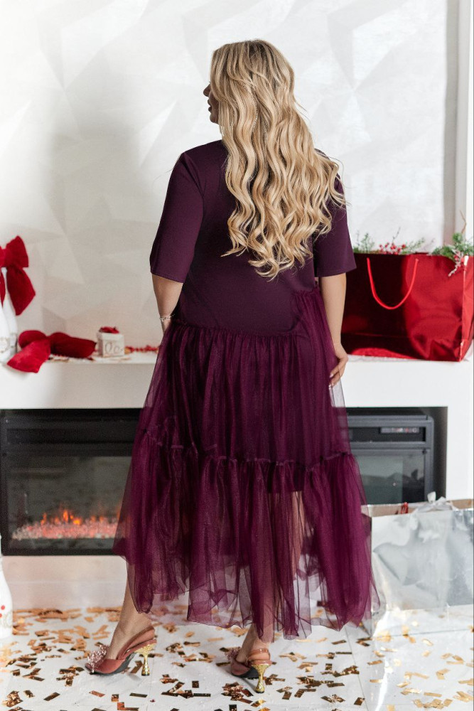 Платье с фатиновой юбкой VOJ-A1053T700 Платье с фатиновой юбкой VOJ-A1053T700