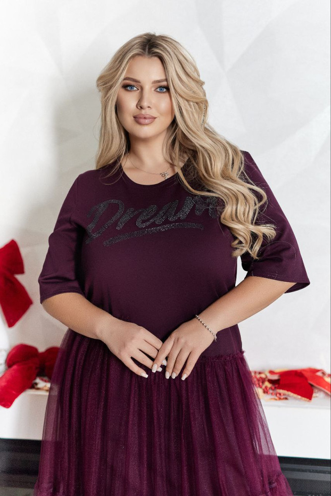 Платье с фатиновой юбкой VOJ-A1053T700 Платье с фатиновой юбкой VOJ-A1053T700