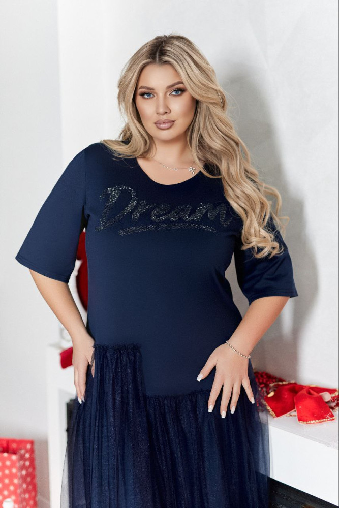 Платье с фатиновой юбкой VOJ-A1053T700 Платье с фатиновой юбкой VOJ-A1053T700