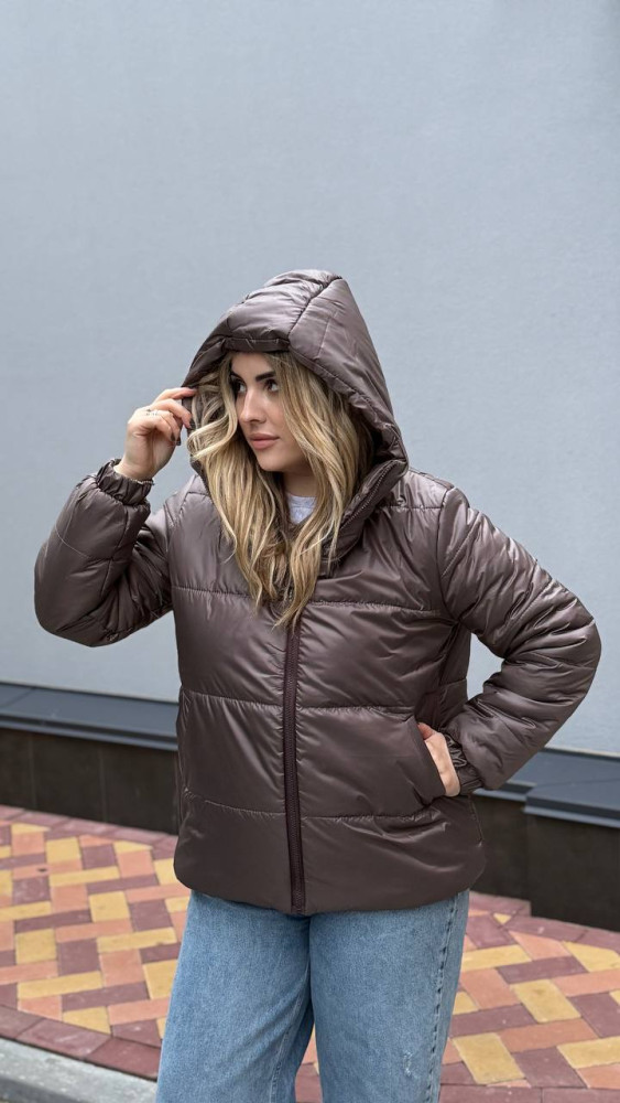 Женская короткая куртка с капюшоном AB-A1771T18 Женская короткая куртка с капюшоном AB-A1771T18