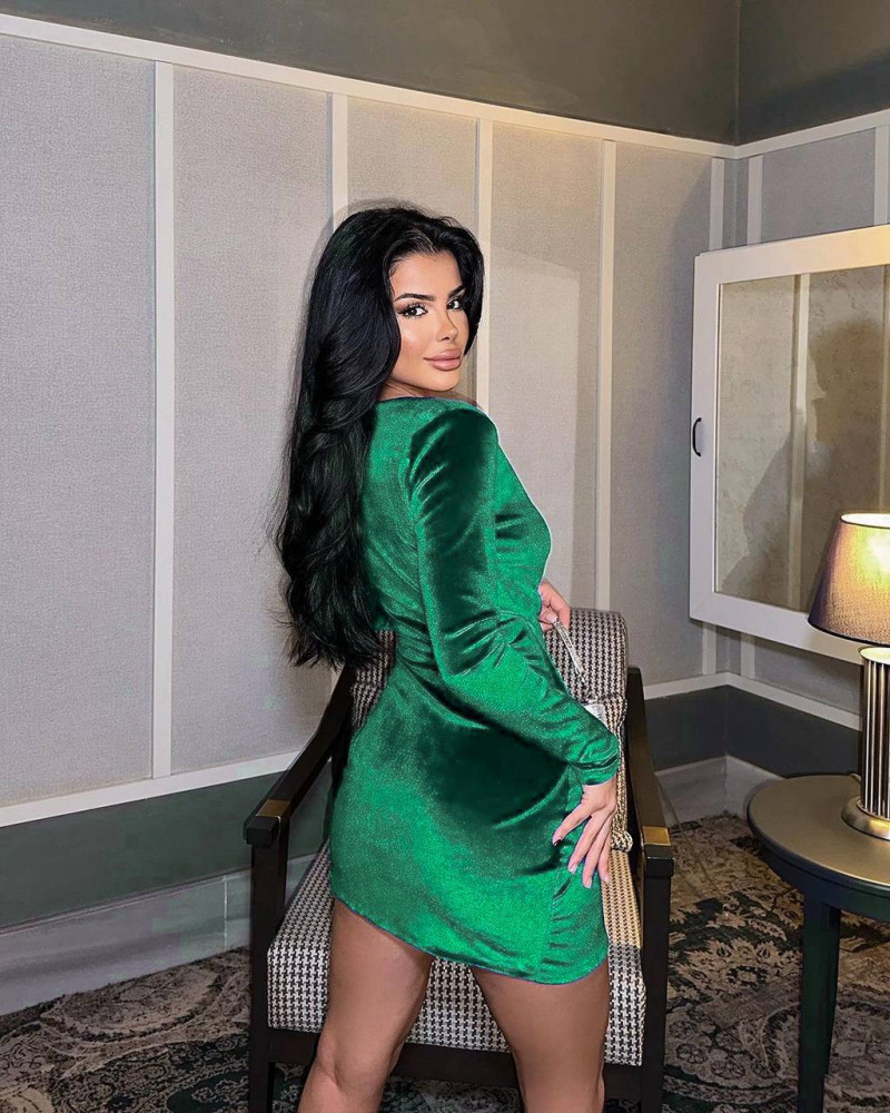 Бархатное платье с имитацией запаха YLM-A604T460 Бархатное платье с имитацией запаха YLM-A604T460