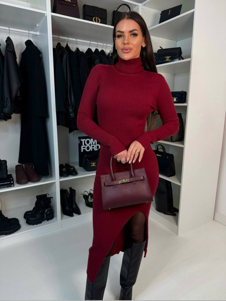 Теплое ангоровое платье гольф YLM-A602T450 Теплое ангоровое платье гольф YLM-A602T450