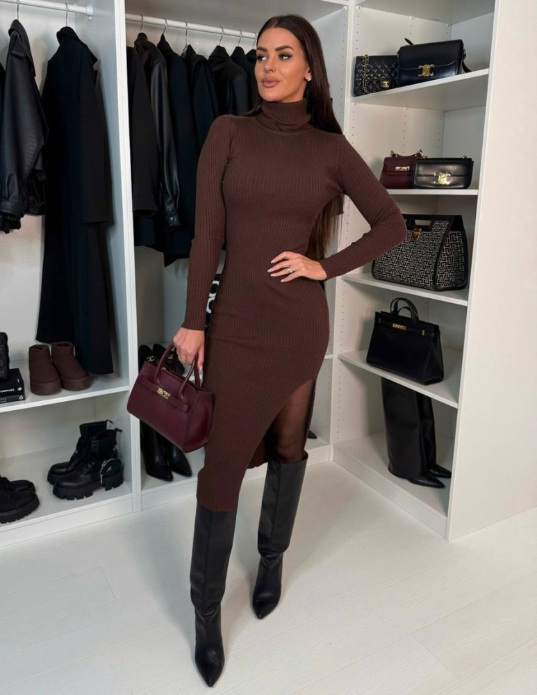 Теплое ангоровое платье гольф YLM-A602T450 Теплое ангоровое платье гольф YLM-A602T450