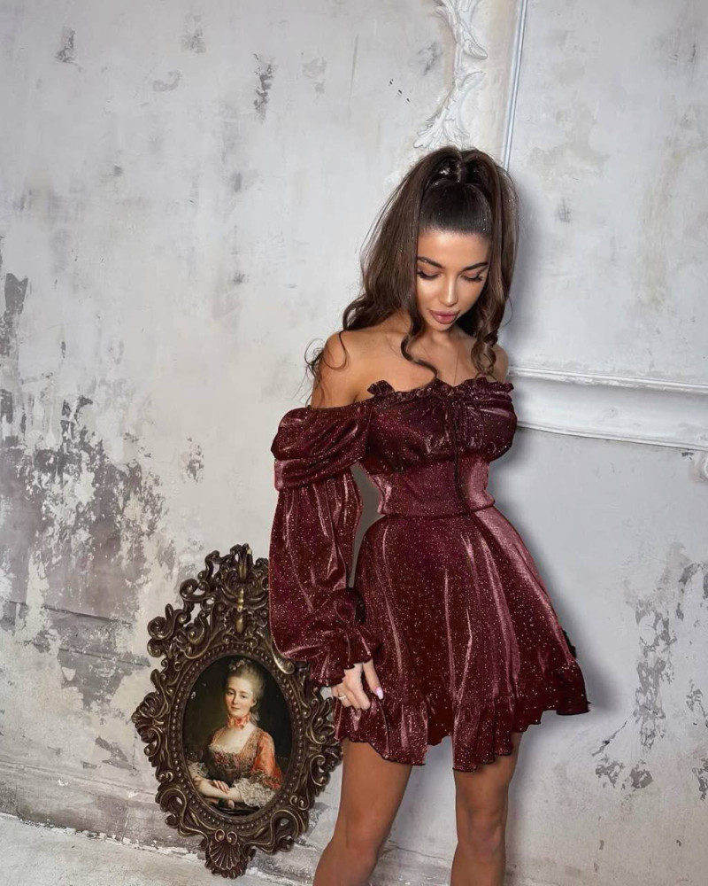 Нарядное люрексовое платье YLM-A655T560 Нарядное люрексовое платье YLM-A655T560