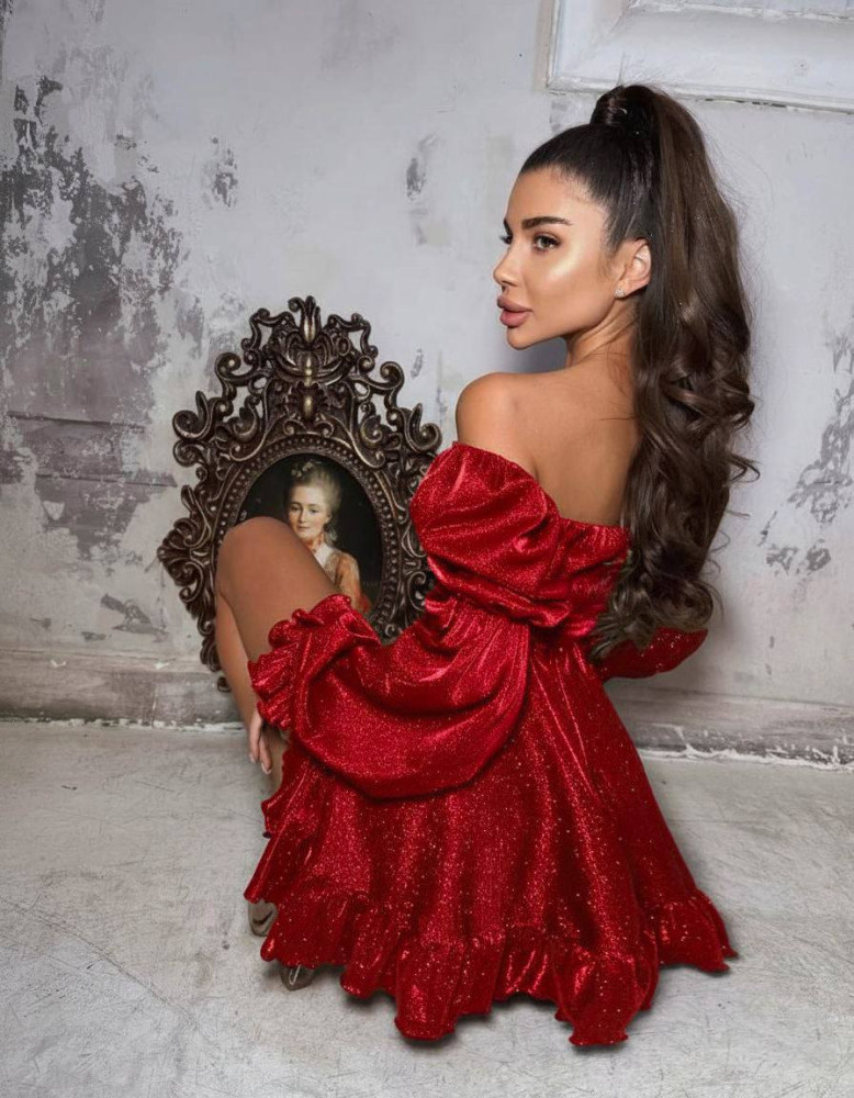 Нарядное люрексовое платье YLM-A655T560 Нарядное люрексовое платье YLM-A655T560