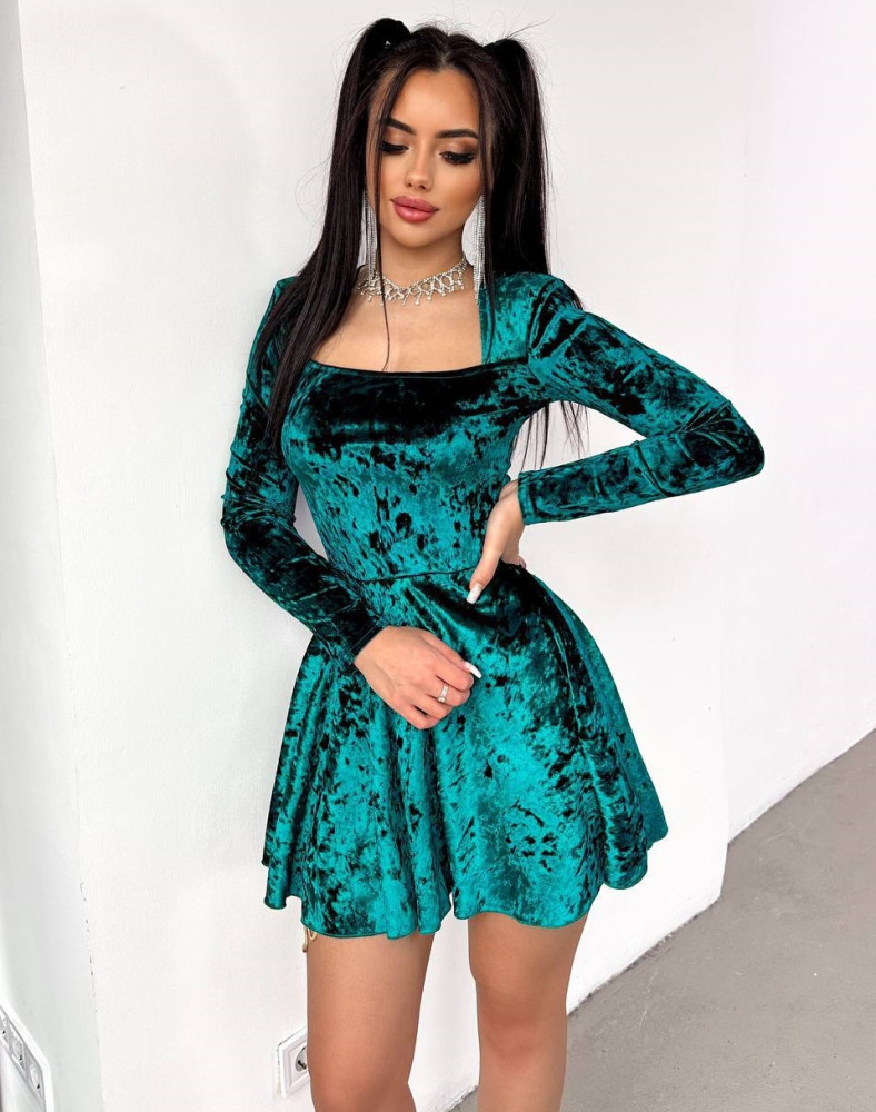 Мраморное короткое платье YLM-A618T440 Мраморное короткое платье YLM-A618T440