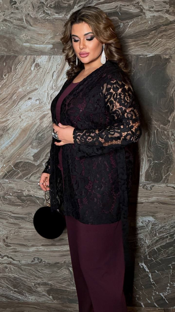 Праздничный кардиган с вшитым поясом AD-A7898.1T320 Праздничный кардиган с вшитым поясом AD-A7898.1T320