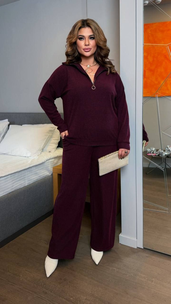 Стильный ангоровый костюм двойка AD-A7896.1T360 Стильный ангоровый костюм двойка AD-A7896.1T360