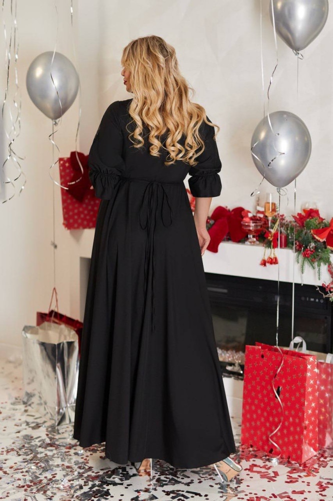 Шелковое платье со вставками кружева YM-A05706.1T18 Шелковое платье со вставками кружева YM-A05706.1T18