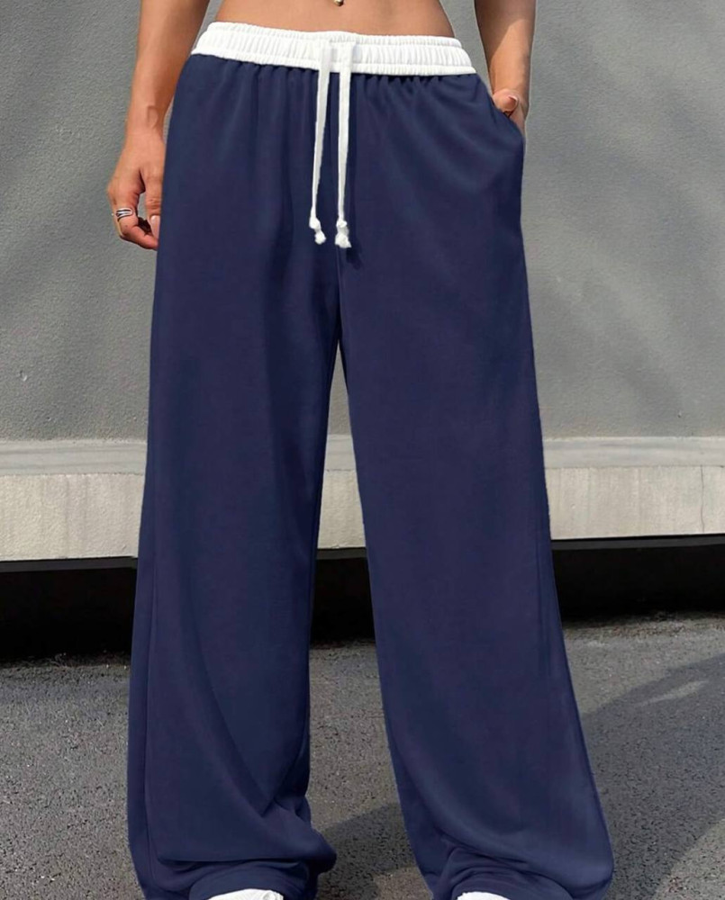 Стильные палаццо с белым поясом DMP-A7229T300 Стильные палаццо с белым поясом DMP-A7229T300