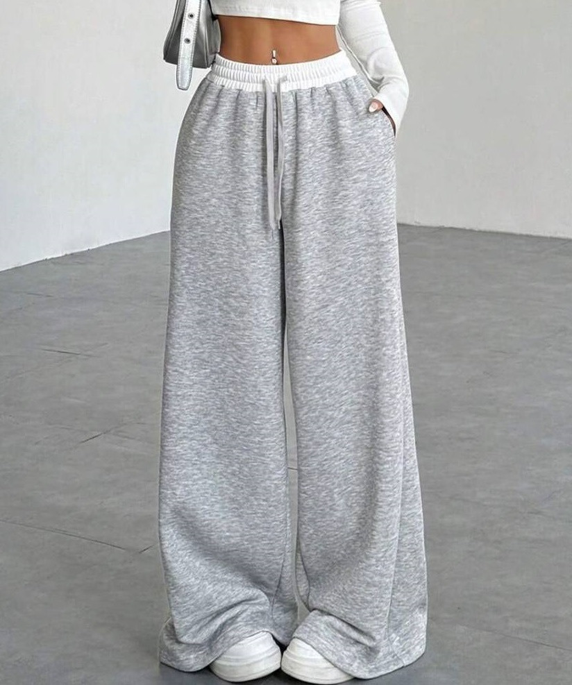 Стильные палаццо с белым поясом DMP-A7229T300 Стильные палаццо с белым поясом DMP-A7229T300