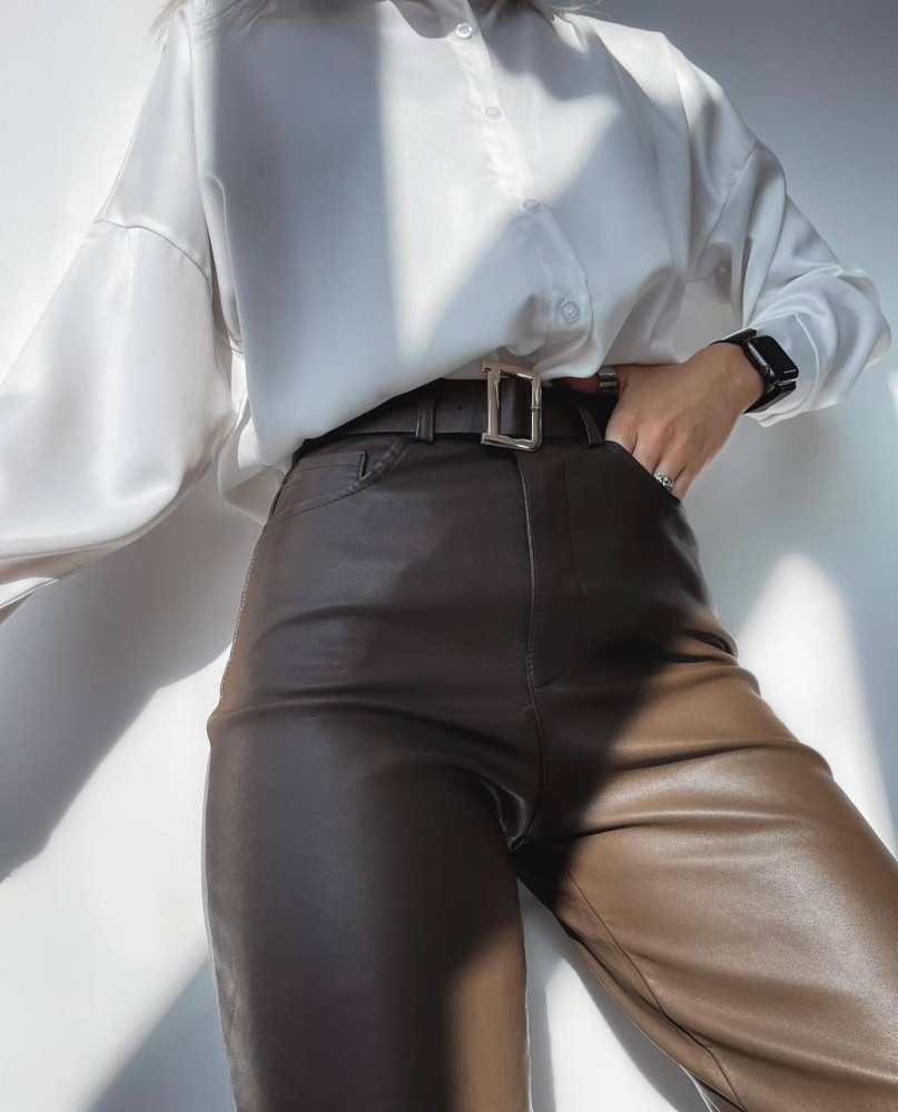 Кожаные штаны на флисе DMP-A1567T340 Кожаные штаны на флисе DMP-A1567T340