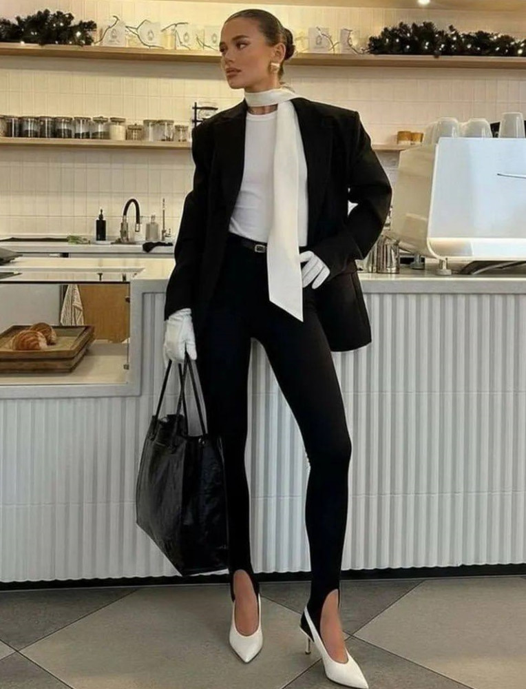 Леггинсы со штрибками на флисе IMMA-A433T360 Леггинсы со штрибками на флисе IMMA-A433T360