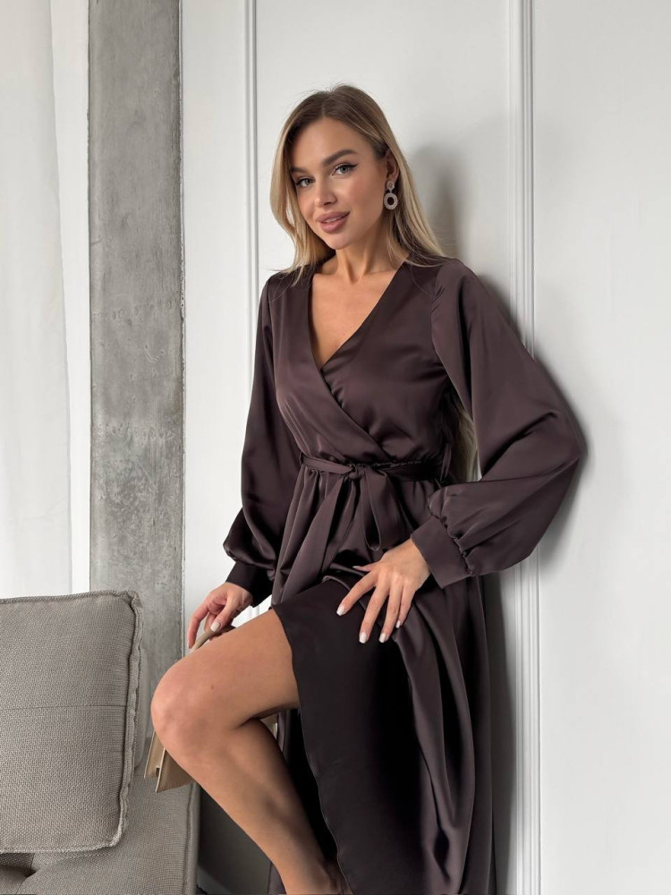 Шелковое платье миди ANA-A1706T17 Шелковое платье миди ANA-A1706T17