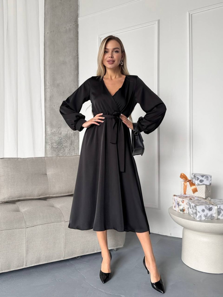 Шелковое платье миди ANA-A1706T17 Шелковое платье миди ANA-A1706T17