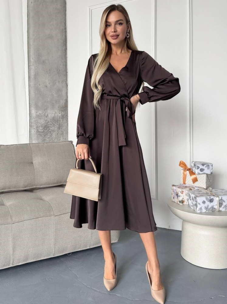 Шелковое платье миди ANA-A1706T17 Шелковое платье миди ANA-A1706T17