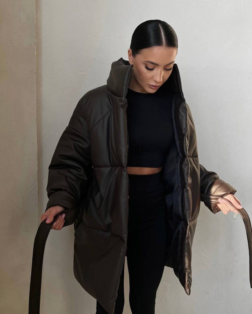 Теплая куртка из экокожи DMP-P4085T820 Теплая куртка из экокожи DMP-P4085T820