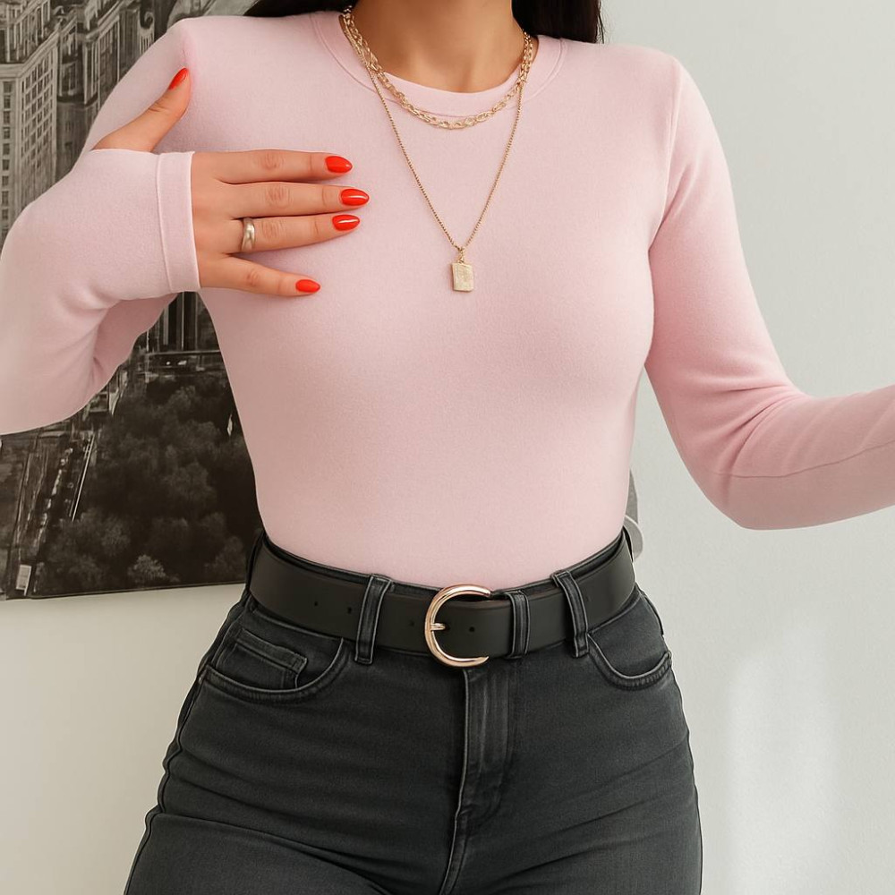 Базовый женский лонгслив DMP-R1595T170 Базовый женский лонгслив DMP-R1595T170