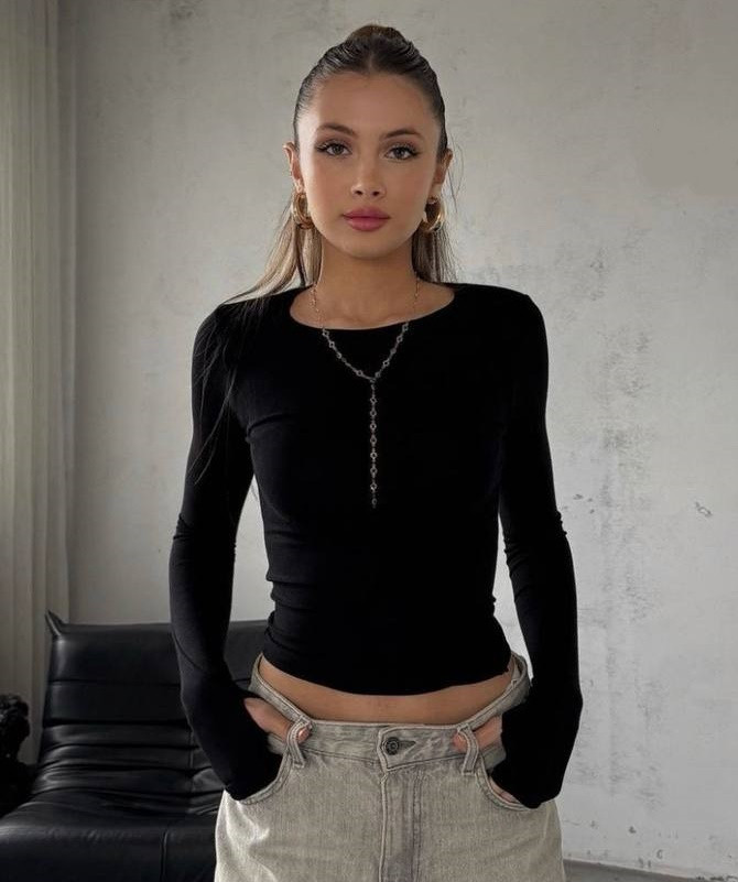 Базовый женский лонгслив DMP-R1595T170 Базовый женский лонгслив DMP-R1595T170