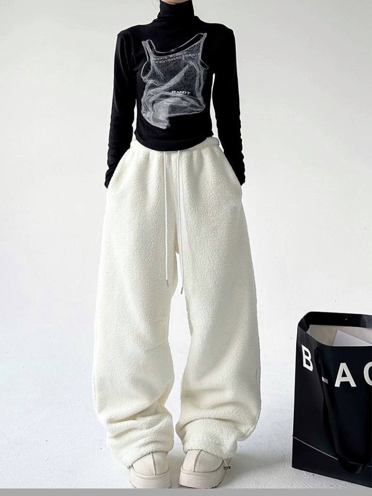 Женские оверсайз штаны из флиса DMP-R1884T320 Женские оверсайз штаны из флиса DMP-R1884T320