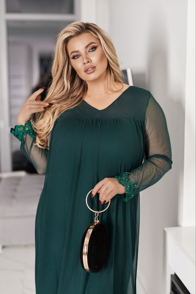 Платье с кружевом и жемчугом VOJ-A1042T850 Платье с кружевом и жемчугом VOJ-A1042T850