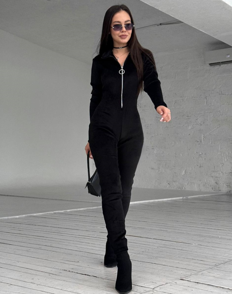 Утепленный велюровый комбинезон DMP-P4069T510 Утепленный велюровый комбинезон DMP-P4069T510