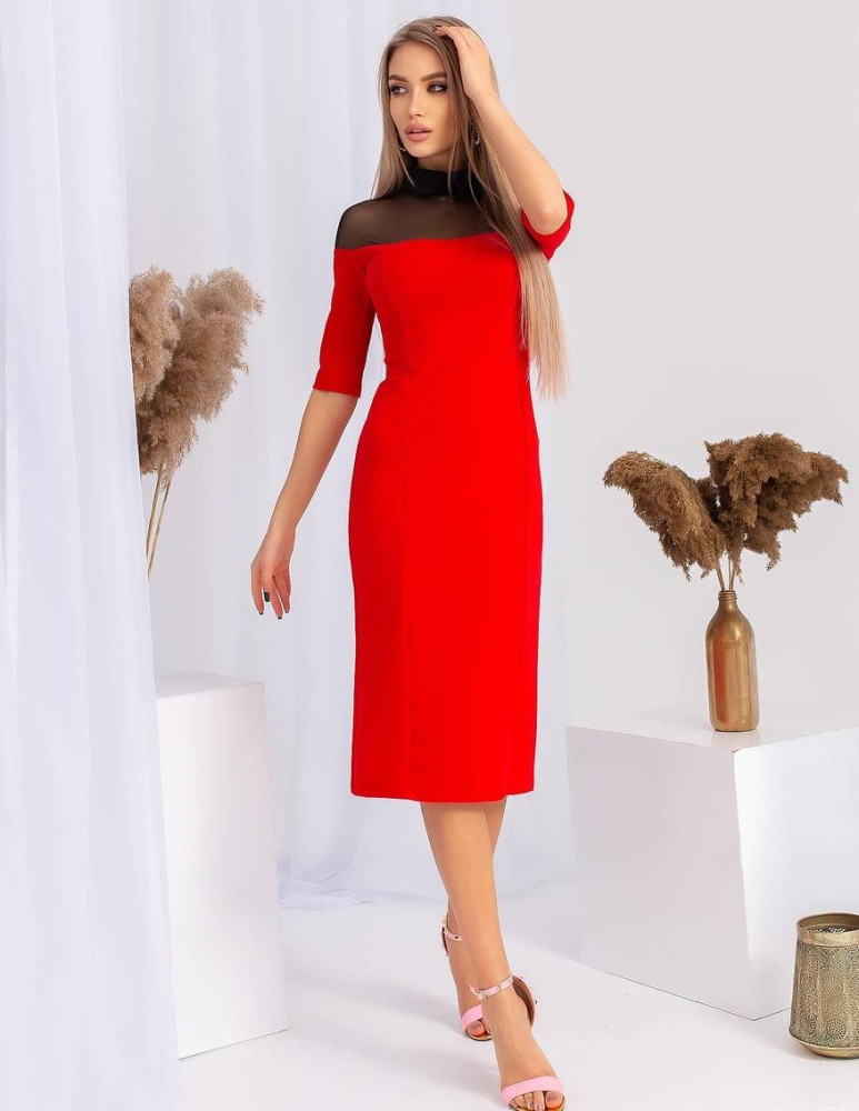 Елегантное приталеное платье OLD-A4032T350 Елегантное приталеное платье OLD-A4032T350