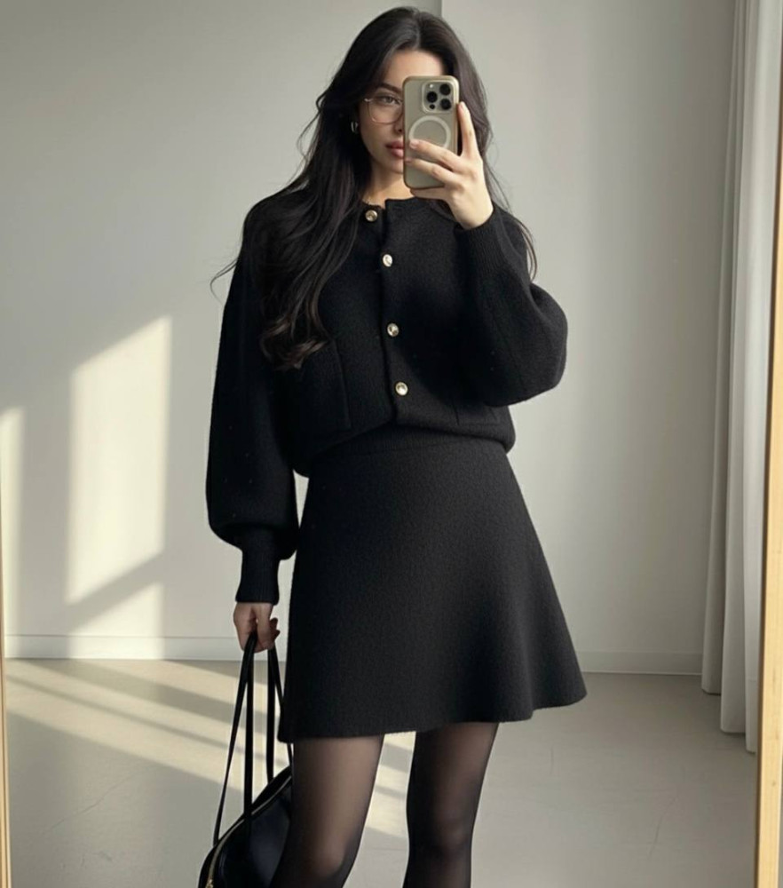 Стильный ангоровый костюм BRA-A281T749 Стильный ангоровый костюм BRA-A281T749