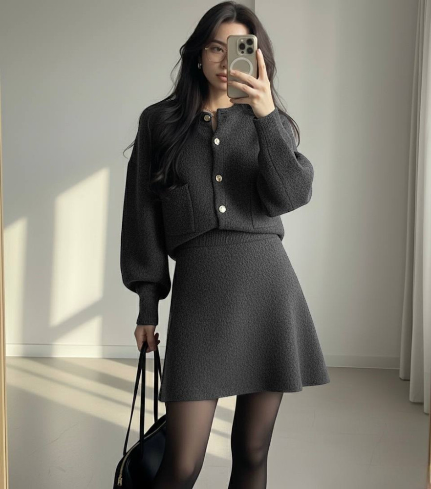 Стильный ангоровый костюм BRA-A281T749 Стильный ангоровый костюм BRA-A281T749