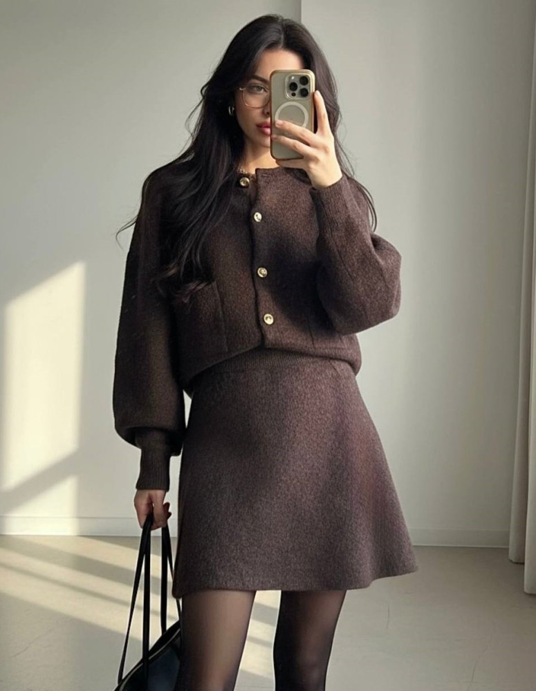 Стильный ангоровый костюм BRA-A281T749 Стильный ангоровый костюм BRA-A281T749